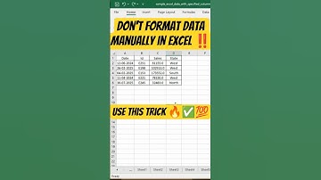 Auto Format Data in Excel Instantly 💡‼️⚡#trending #tricks #hack #excel #exceltips #exceltricks