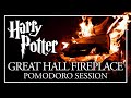 STUDY in the GREAT HALL OF HOGWARTS - Pomodoro Session - Harry Potter Fireplace ASMR