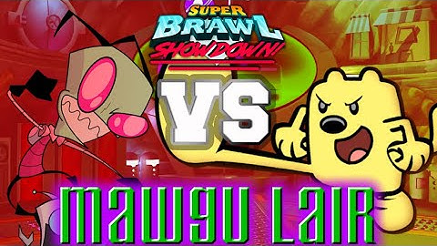 Invader Zim vs Wubbzy | Super Brawl Showdown v0.3.0b Full Match Gameplay