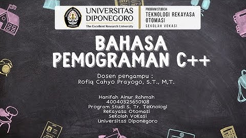 Pendahuluan Bahasa Pemrograman C++ | Dasar C++ #9