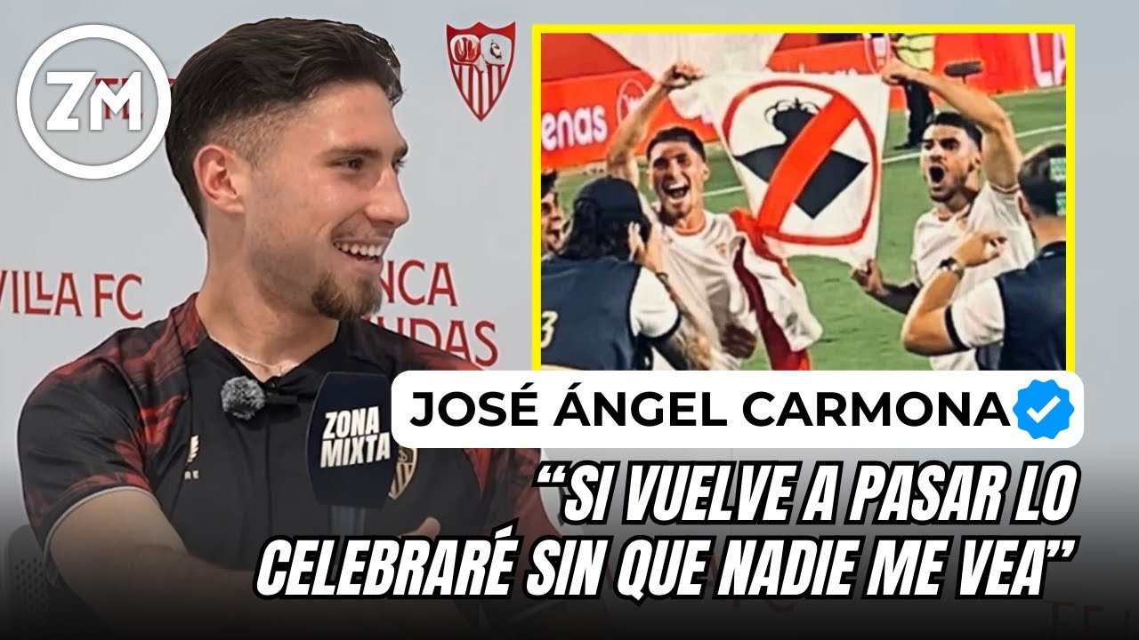 Entrevista a José Ángel Carmona, jugador del Sevilla FC (Derbi, Bordalás, Selección...) Zona Mixta