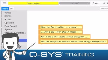 Q-SYS Training  |  Control and UCI INTERMEDIATE - C1 - Simple Interlocking Buttons