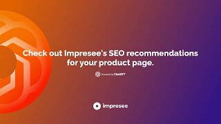 Impresee's SEO recommendations | Powered by ChatGPT