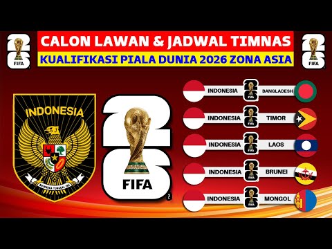 Calon Lawan &amp; Jadwal Timnas Indonesia di Kualifikasi Piala Dunia 2026 Zona Asia Babak Pertama