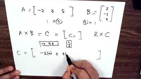Product 1x3 and 3x1 matrices