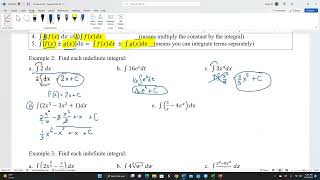MAT 211 Section 5.1 Part 1. Indefinite Integrals