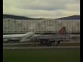 SAAB 37 Viggen short field landing and takeoff at Gardermoen airshow 1994