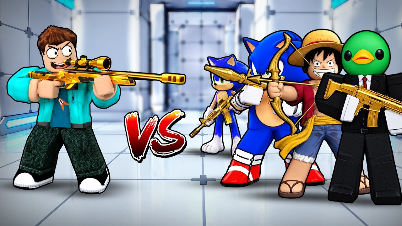 1 ASSASSIN VS 5 BODYGUARDS IN RIVALS ROBLOX !!