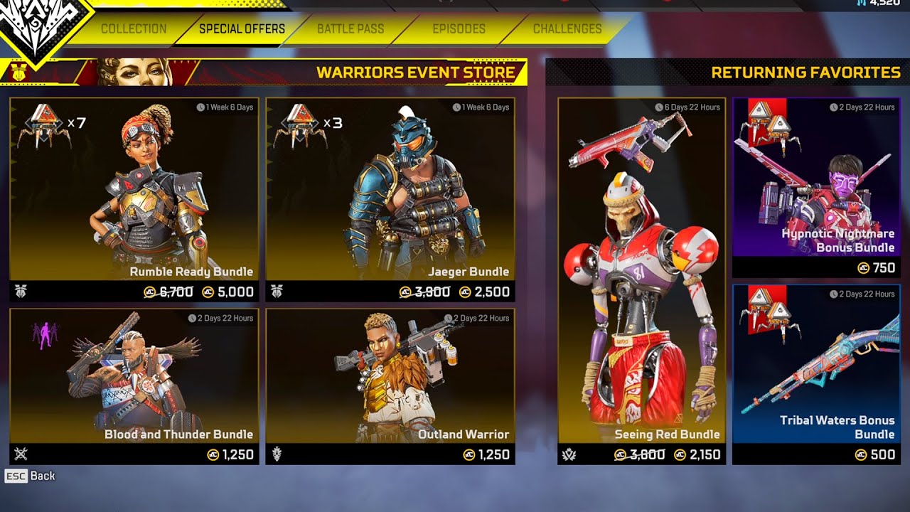 Apex Legends Warriors Collection Event begins next week