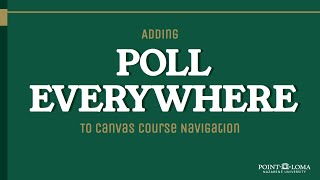 Famous Adding Poll Everywhere to Canvas Course Navigation Wealth