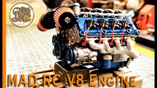 MAD RC V8 - Modelo de motor de combustión interna para AX90104 SCX10Ⅱ Capra  VS4-10 Pro/Ultra Model Car