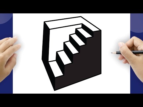 Hur man ritar en 3D-stege 