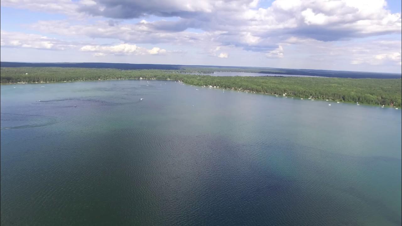 Drone footage West Twin Lake Lewiston Michigan YouTube