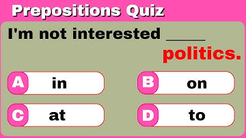 Prepositions Quiz #3 : Can You Ace This Quiz? English Grammar Test!