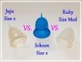 Ruby Med vs. Sckoon 2 vs. Juju 2 Menstrual Cup Comparison (For Brittany)