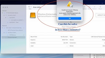 5 Min. Solution: Could Not Mount External Drive (MacOS Extended) Error 49153 - Problem Solved