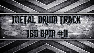 Simple Straight Metal Drum Track 160 BPM (HQ,HD)