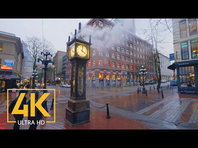 4K Virtual Walking Tour through Downtown Vancouver, Canada - City Walks class=