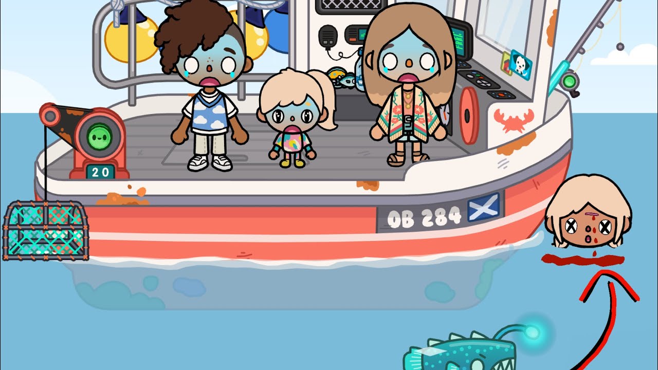 Little girl falls off Boat Toca Hamsa ️👑 tocaboca ️ DONT TO