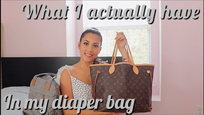 Here's what I put in my diaper bag lv neverfull #diaperbag #diaperbagm