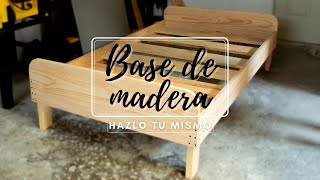 tienda de comestibles raspador El propietario COMO HACER UNA BASE DE CAMA DE MADERA SENCILLA / Base de madera para cama  individual o matrimonial - YouTube