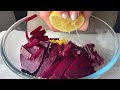 I take beetroot and lemon, and cook a delicious salad. A simple salad recipe in a few minutes