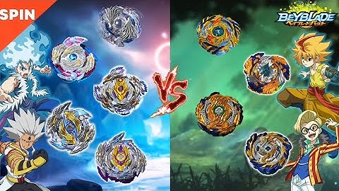 베이블레이드 버스트 슈퍼킹 올 롱기누스 VS 올 파브닐 릴레이 배틀 Beyblade Burst Sparking 【ALL Longinus VS ALL Fafnir】 relay