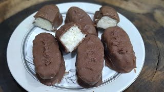 🔴BAUNTİ🔴şokoladının🔴asan üsulnan hazırlanması/Homemade Bounty Bar for kids.👍😋