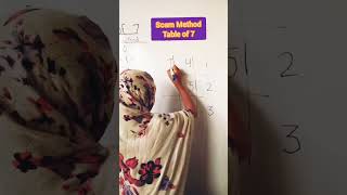 #shorts Table of 7 Scam method|Easiest way to write table of 7