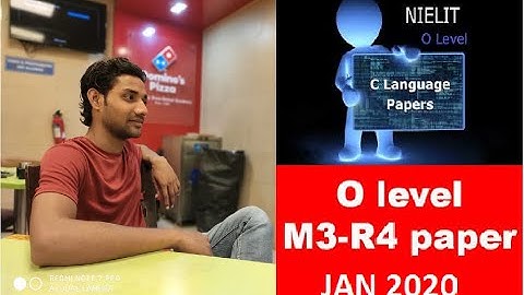 C Programming O level January 2020 M3-R4 C programming paper solution january 2020 in Hindi