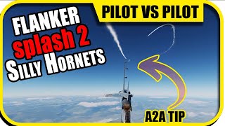 Flanker vs 2x F-18 Hornets Splash air to air advice (fox two) | Digital Combat Simulator