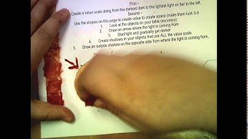 6th - Value Practice Worksheet Oil Pastel