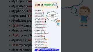 Lost vs Missing 😳 | Common English Mistakes Explained