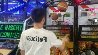 [WORLD RECORD 2020 🇭🇰😬] Street Basketball Jr. Arcade - Two-handed 1235 HIGHEST RECORD 籃球機雙手全球最高紀錄🌍🔥 screenshot 4