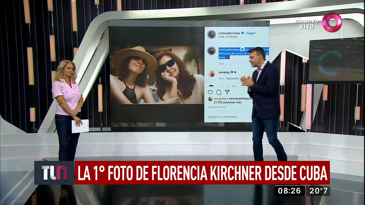 La primera foto de Florencia Kirchner desde Cuba