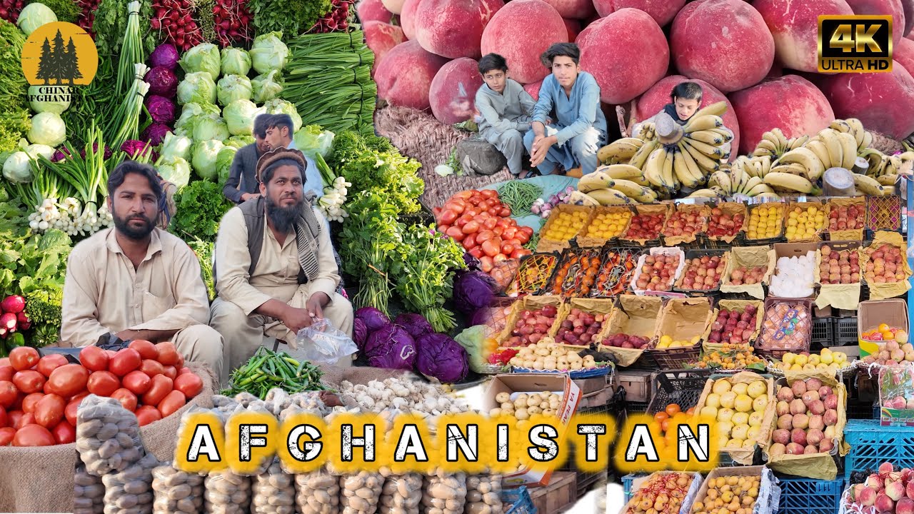 Fruits and vegetables Market | Jalalabad, Afghanistan | 4k | مارکیت میوه و سبزي فروشي