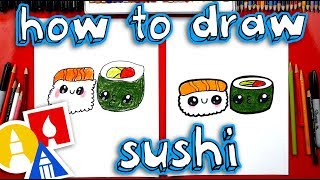 how to draw cartoon sushi for valentines day