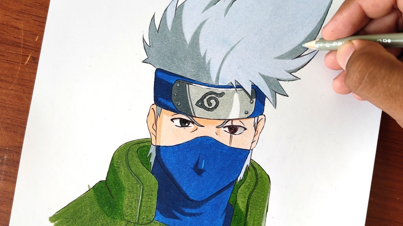 Como dibujar y colorear a Kakashi paso a paso - thptnganamst.edu.vn