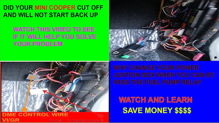 Mini Cooper fuel pump relay not working, replace fuel pump relay in internal power junction box