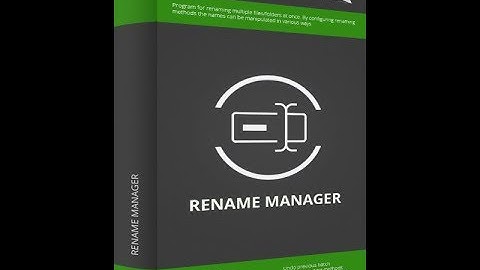 How to use Rename Manager (File Management)