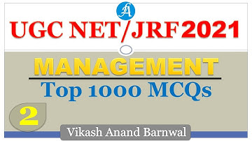 #2 || 1000 Management MCQ for UGC NET/JRF 2021 || By Vikash Anand