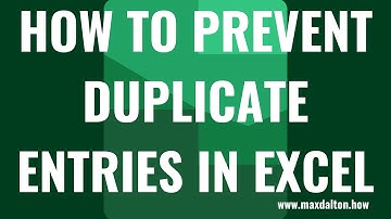 How to Prevent Duplicate Entries in Microsoft Excel