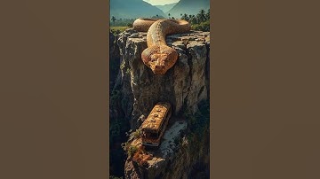 Giant Snake Found in the cliff! Shocking Moment a Giant Python Appears | Realistic AI Scene