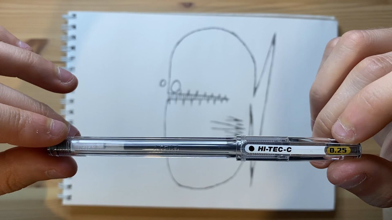 Drawing with a Pilot Hi-Tec-C 0.25mm Pen - Review