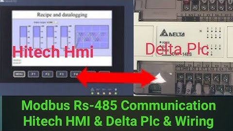 Modbus Rs-485 Communication Hitech HMI & Delta Plc