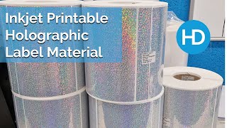 Holographic Inkjet Printable Label Material Cut to Any Shape or Size | HD Labels