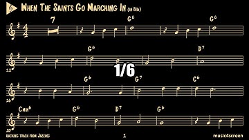 When The Saints (notation in Bb) - Sheet Music with Backing Track