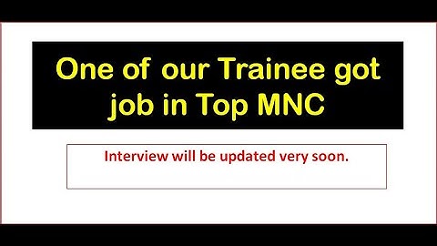 SAP FICO End User job| One of our Trainee got job in Top MNC