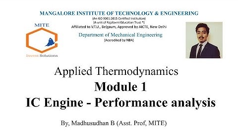 ATD - Module 1 - IC engine - Engine Performance Parameters