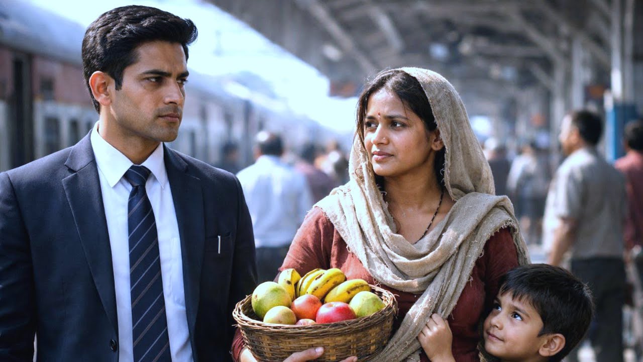 एक IAS officer ट्रेन से मुंबई जा रहा था,पत्नी ट्रेन में फल बेचते हुए मिली फिर जो हुआ इंसानियत रो परी